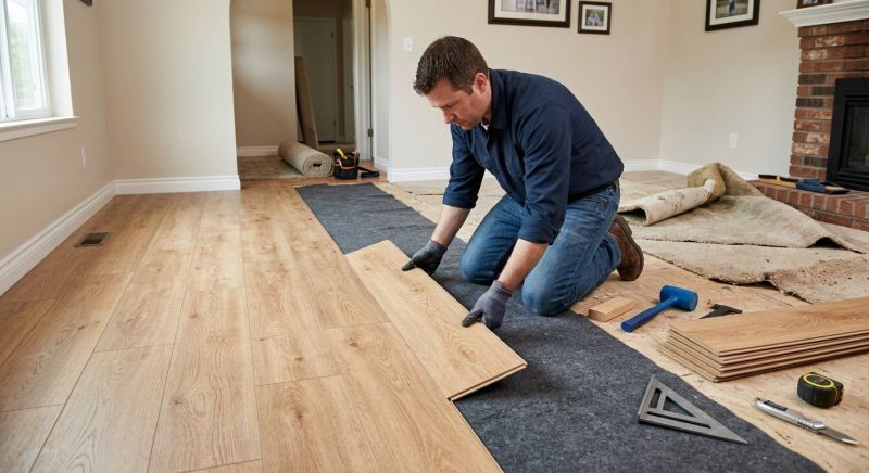 Laminate Floor Remodeling in Sunbury, OH