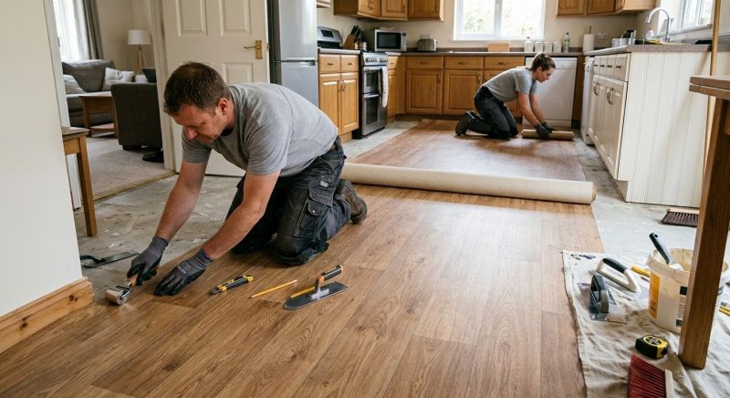Linoleum Flooring Replacement in Sunbury, OH